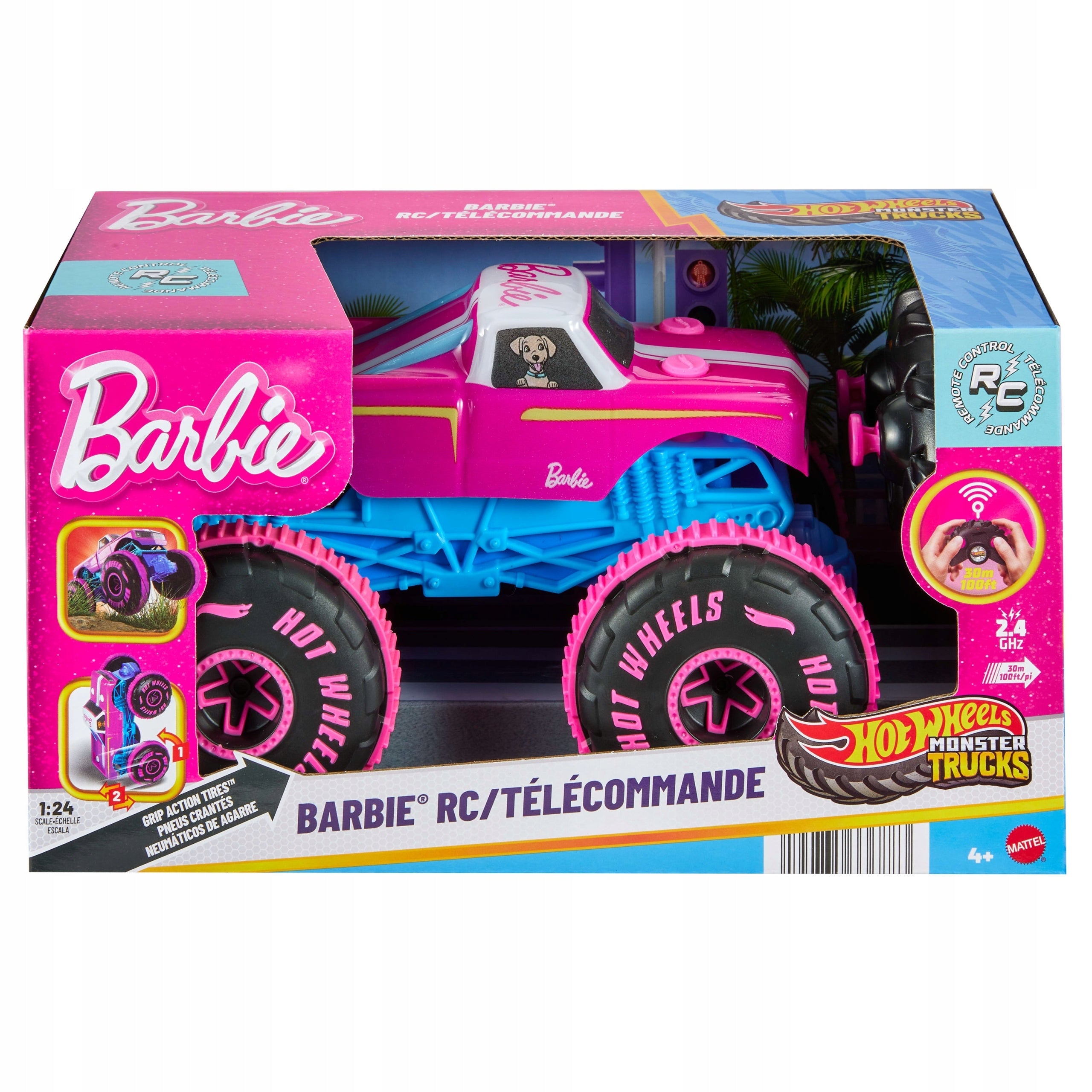 Hot Wheels Monster Trucks RC Barbie Remote Controlled Vehicle JHW58