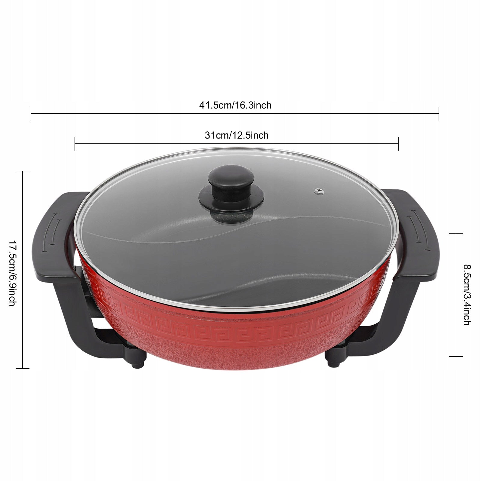Household Hot Pot Electric Hotpot 1360W 6L Multi-function Cooking Pot Brand no brand