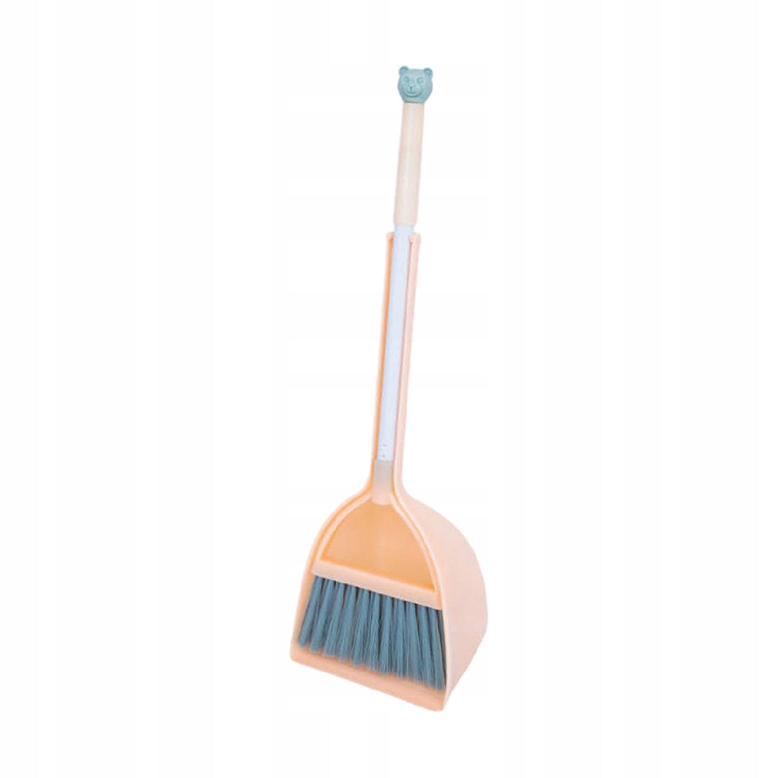 Household Mini Kid Broom and Dustpan Set Housekeeping Cleaning Sweep Orange