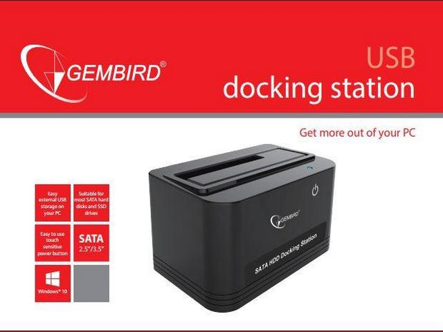 Housing USB copy station for HDD SSD 2.5 3.5 Manufacturer Gembird