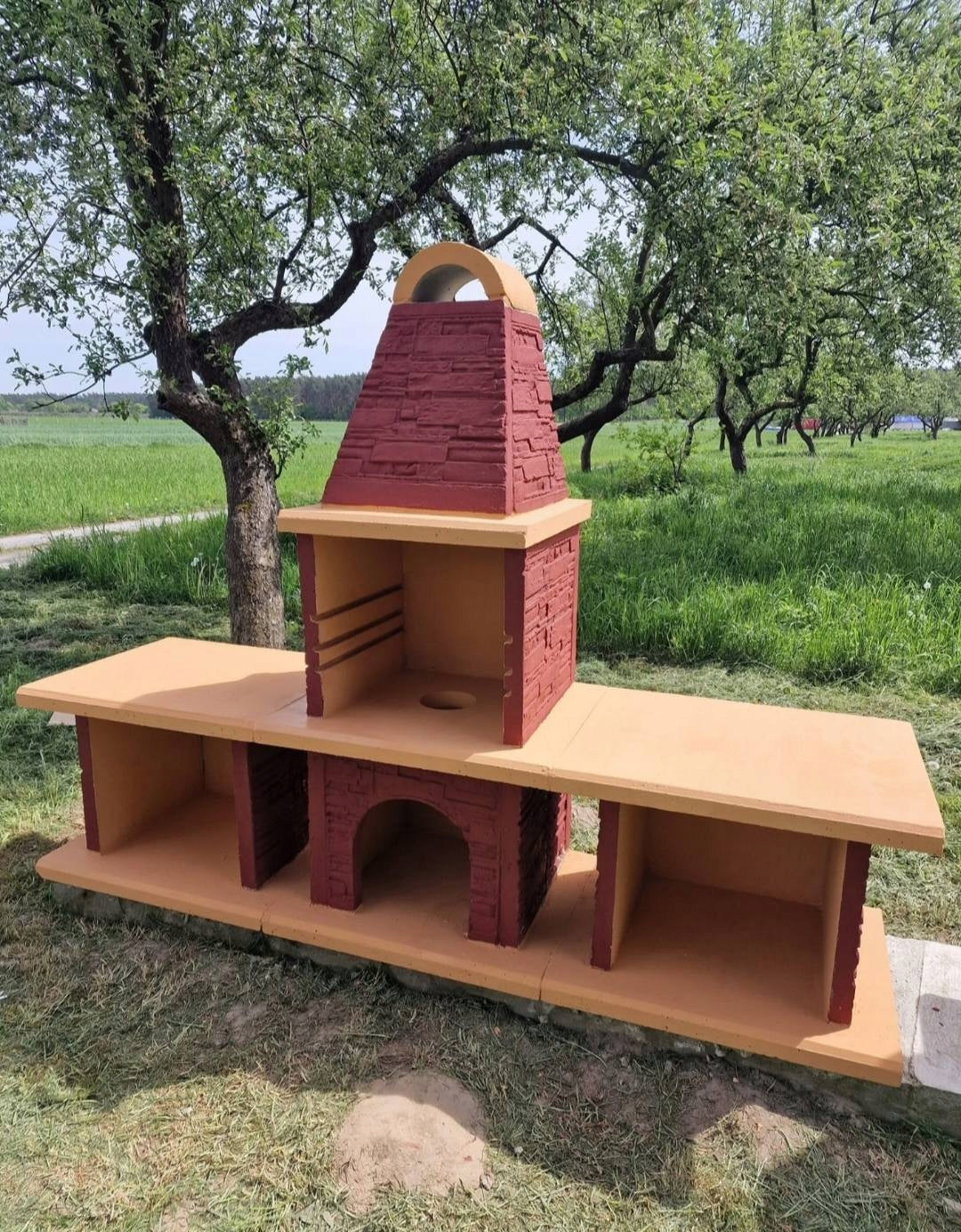 Huge BBQ up to 240cm large garden fireplace concrete smokehouse HIT WYPRZ Brand no brand