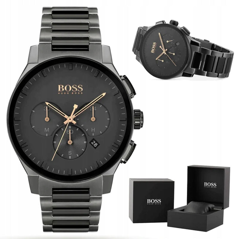 Hugo Boss Peak 1513814 Men’s Chronograph Watch Grey 44mm 5 ATM