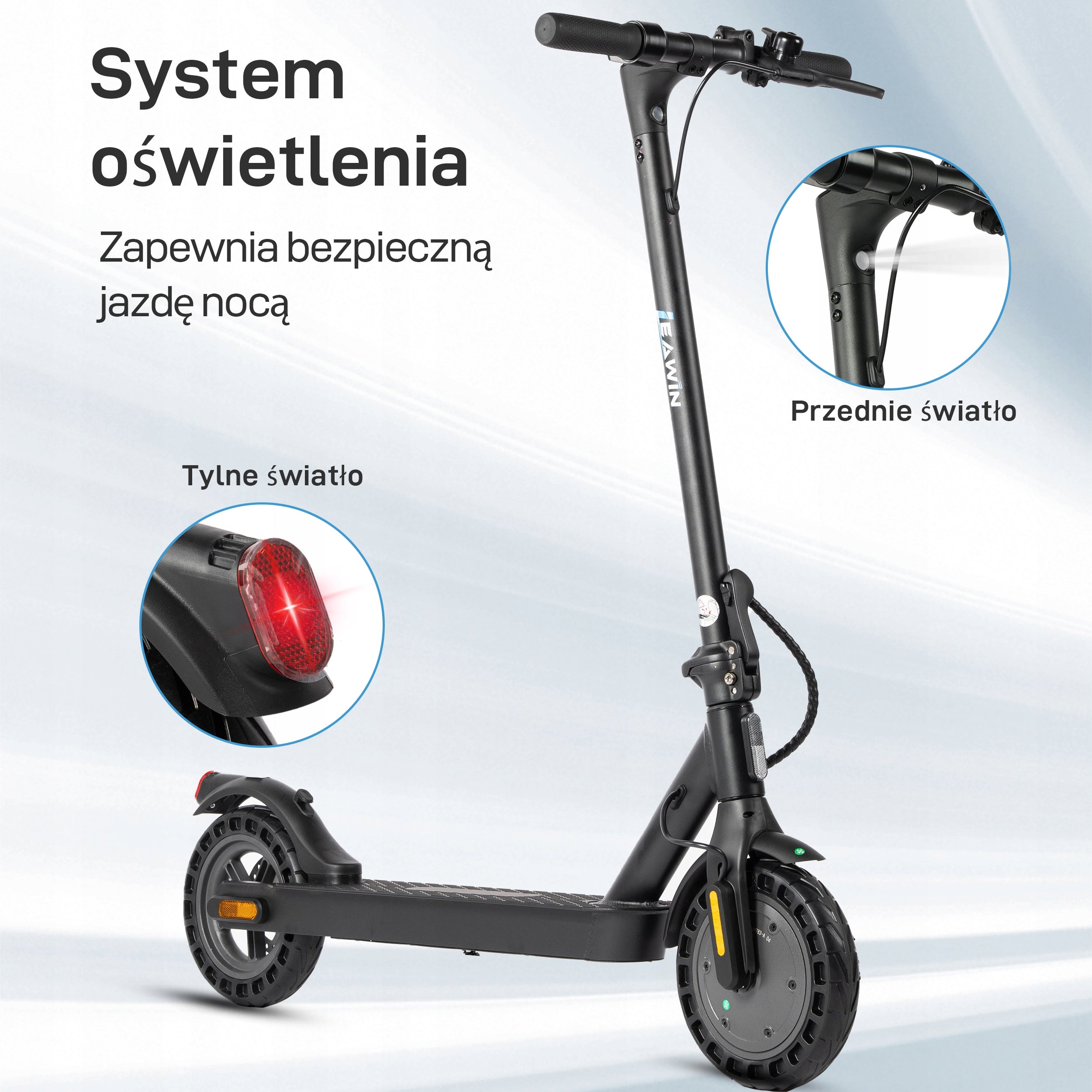 Hulajnoga Elektryczna Dla Dorosłych Składana Terenowa 36V 500W 10" Color black