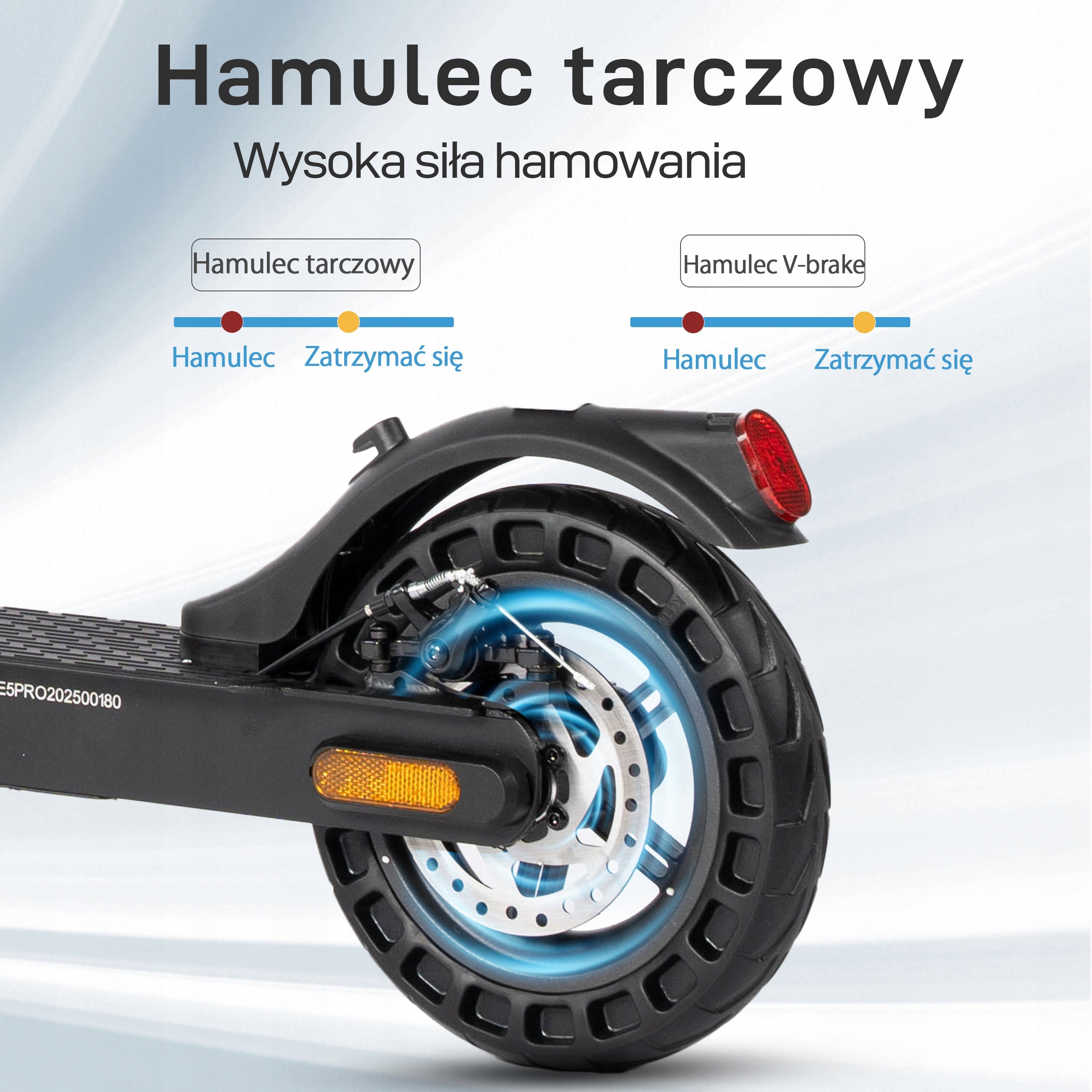 Hulajnoga Elektryczna Dla Dorosłych Składana Terenowa 36V 500W 10" Engine power 250 W