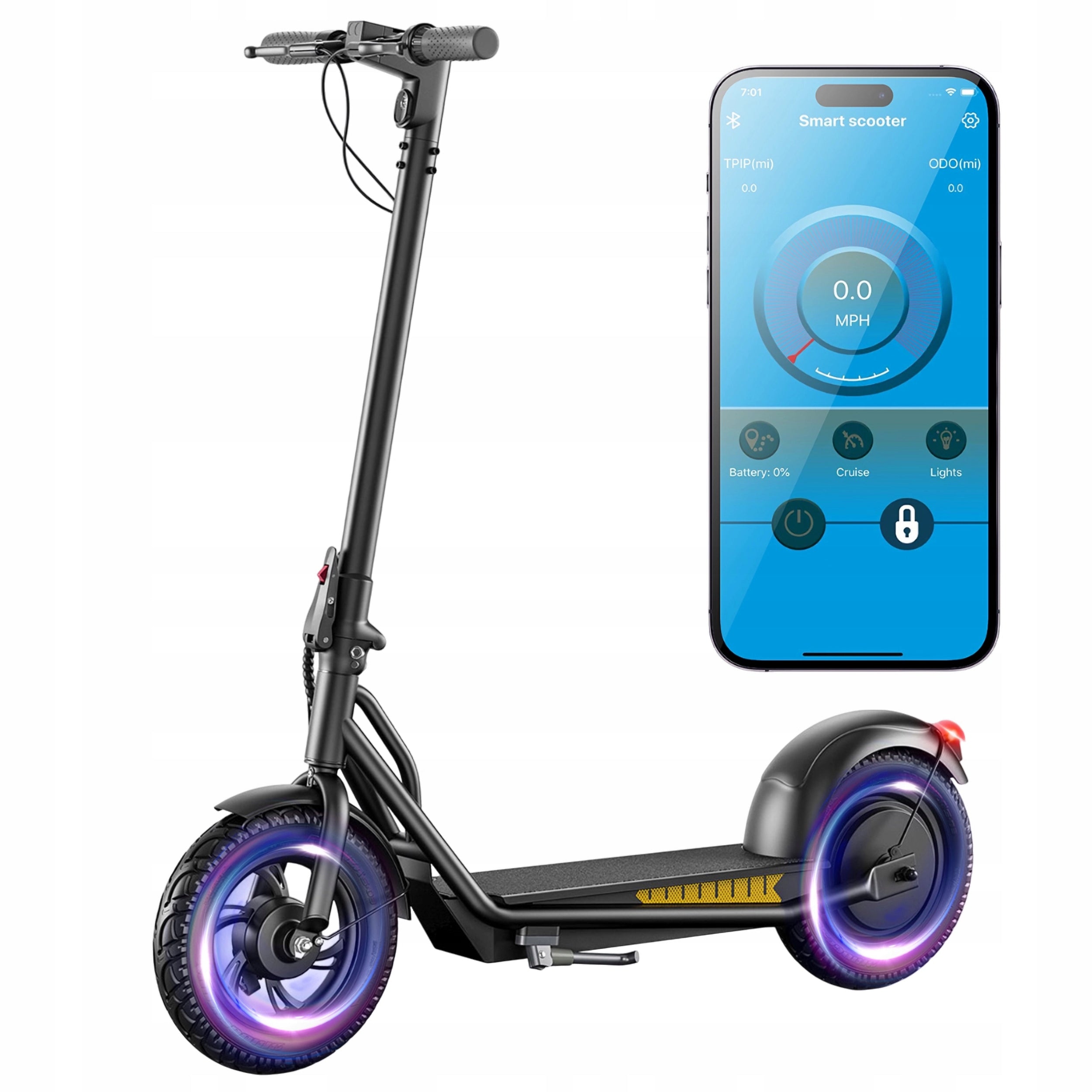 Hulajnoga elektryczna dla dorosłych EMOKO A19 55 km, 500W 36V 15Ah, 12" APP