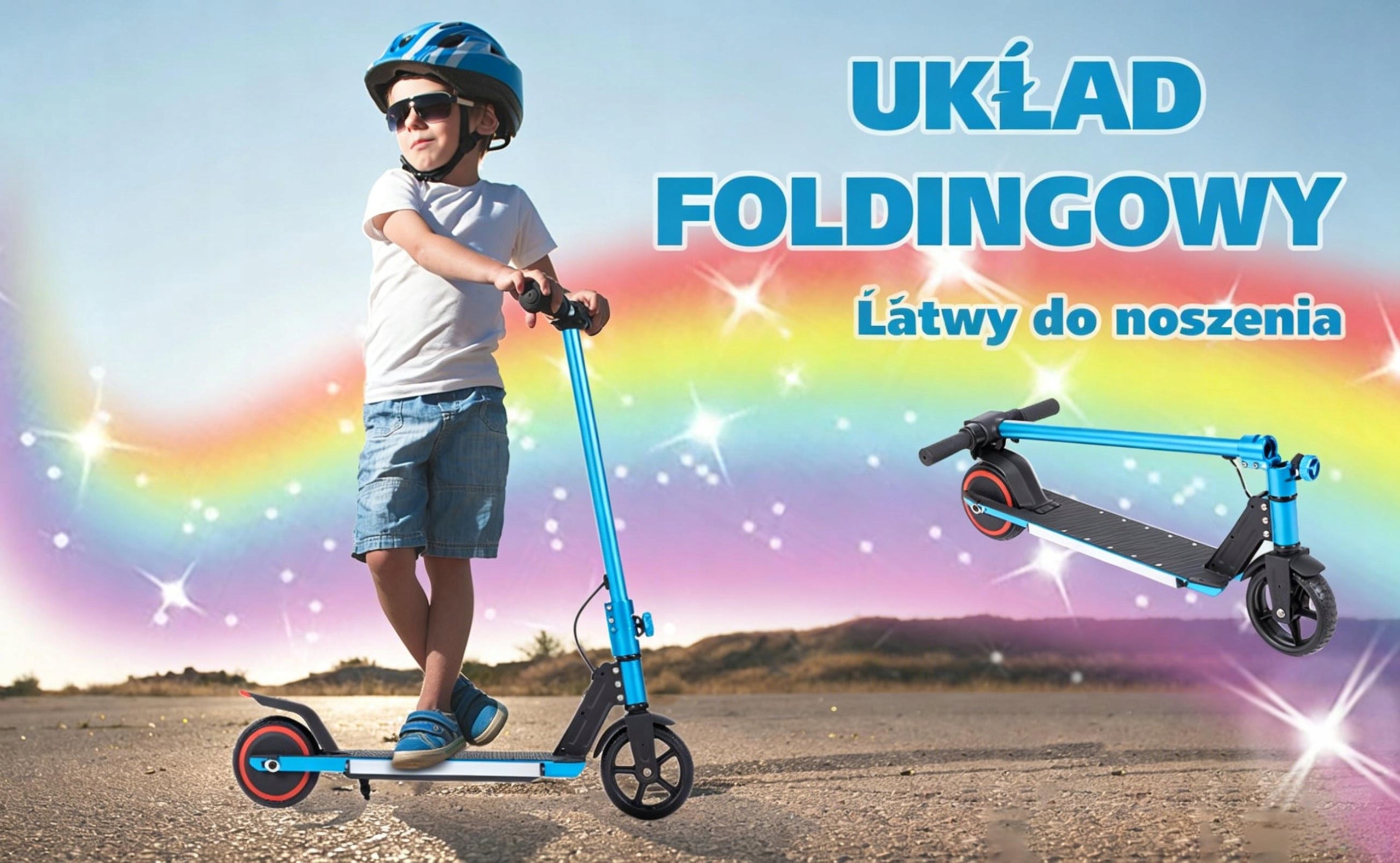 Hulajnoga elektryczna dla dzieci, Składany pojazd 14 km/h 150W 6.5" Engine power 150 W