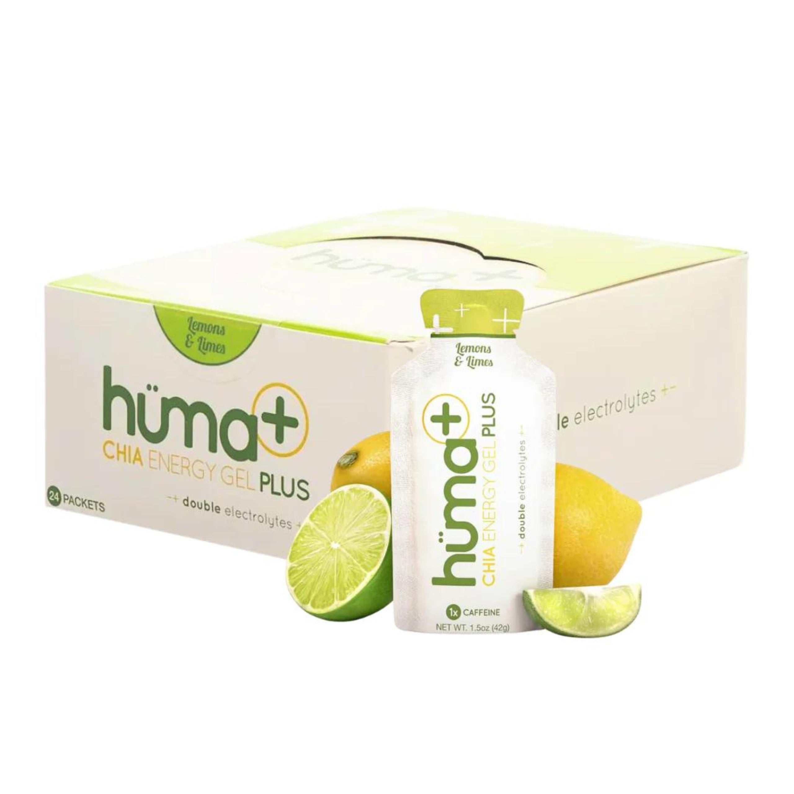 Huma Gel PLUS energy gel - lemon-lime (with caffeine) Electrolytes Packaging status original