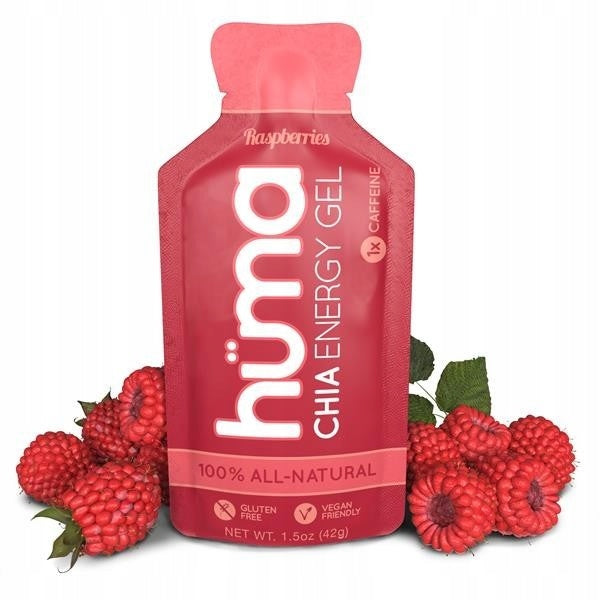 Huma Gel energy gel - raspberry with caffeine 12 pcs.