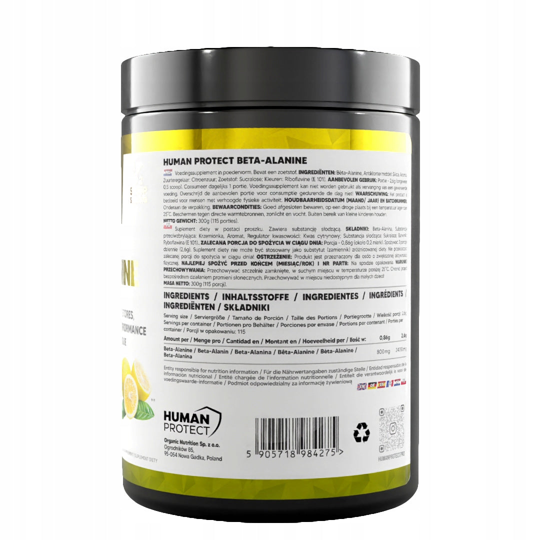 Human Protect Beta-Alanine 300g Beta Alanine Lemon Manufacturer code 0000008887