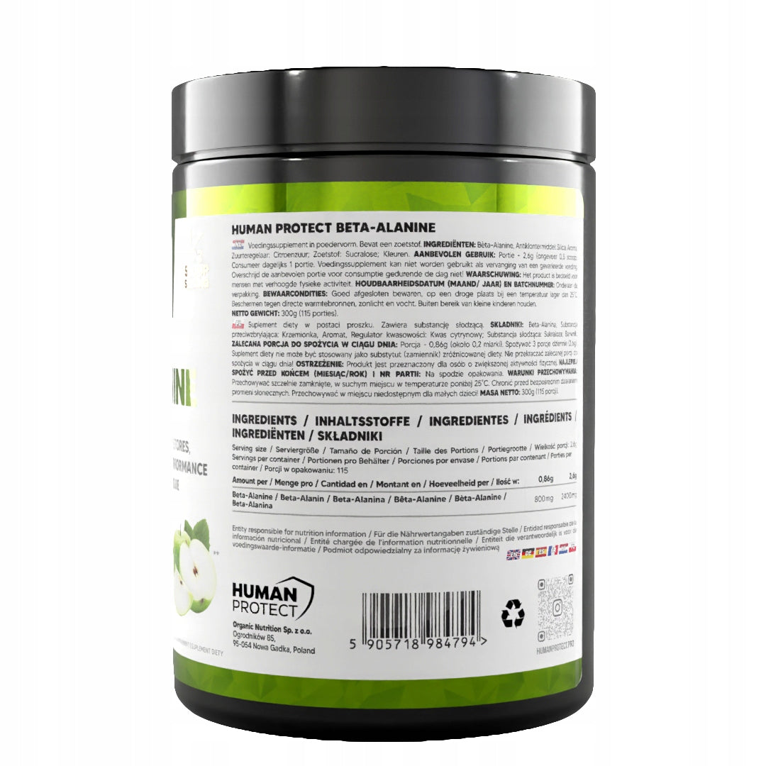 Human Protect - Beta Alanine - 300g apple Expiration date at least 3 months from the date of purchase