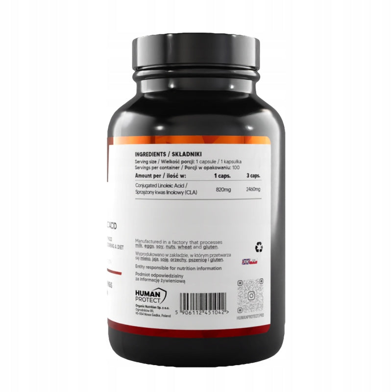 Human Protect CLA 1000mg 100softgels Conjugated linoleic acid Brand Human Protect