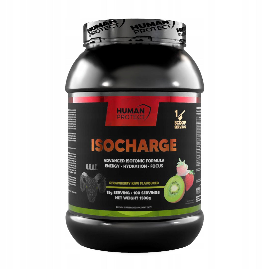 Human Protect IsoCharge 1500g - Isotonic Powder | Strawberry Kiwi