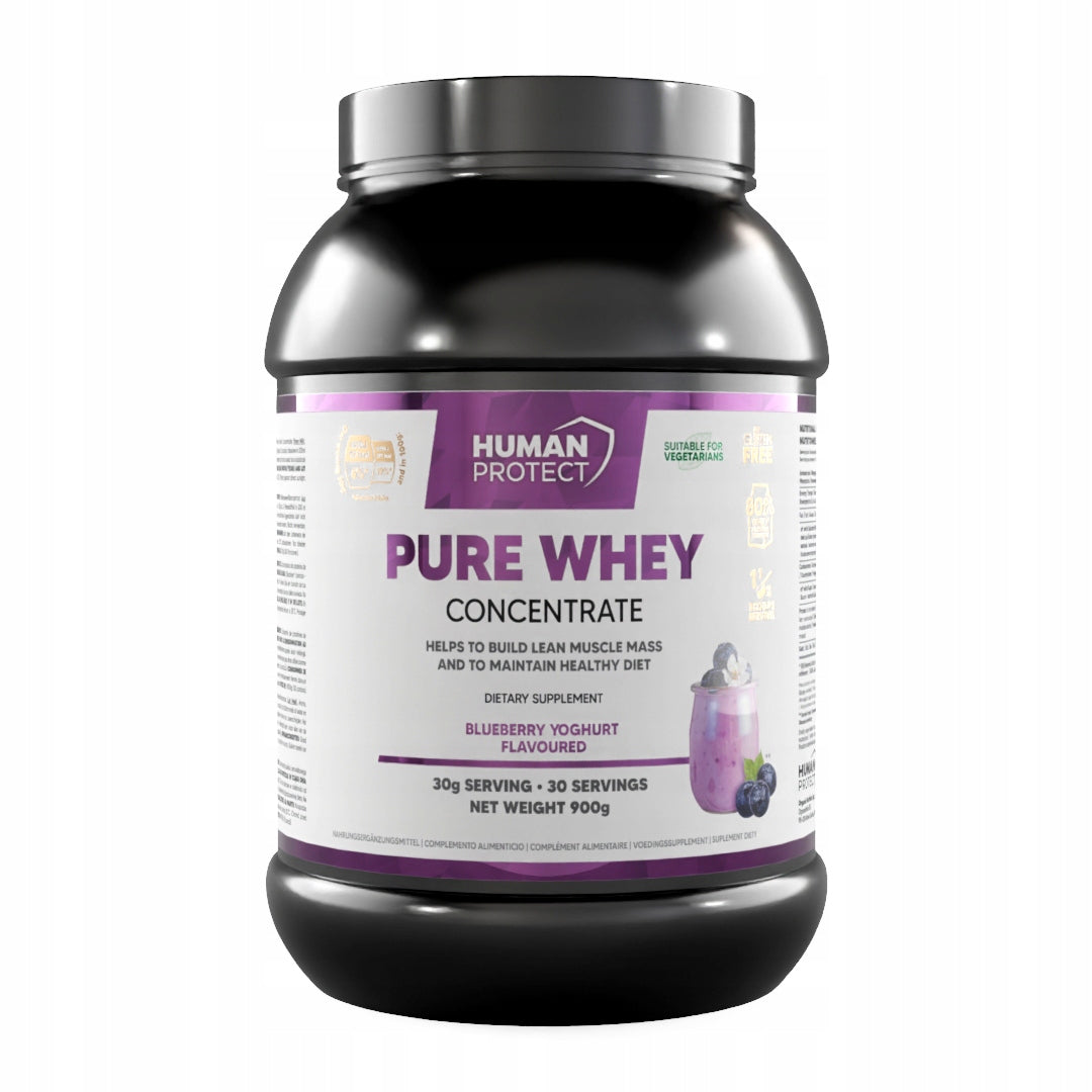 Human Protect PURE WHEY CONCENTRATE 900g PROTEIN CONCENTRATE WPC Berry