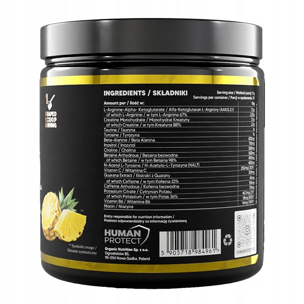 Human Protect Pre-workout G.O.A.T 390g | Pineapple | Energy | Power | Strength Expiration date at least 1 year from the date of purchase