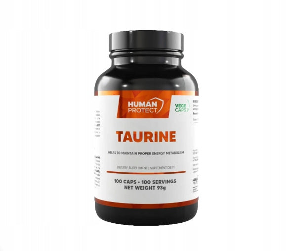 Human Protect TAURINE 100 capsules Taurine 800mg Energy