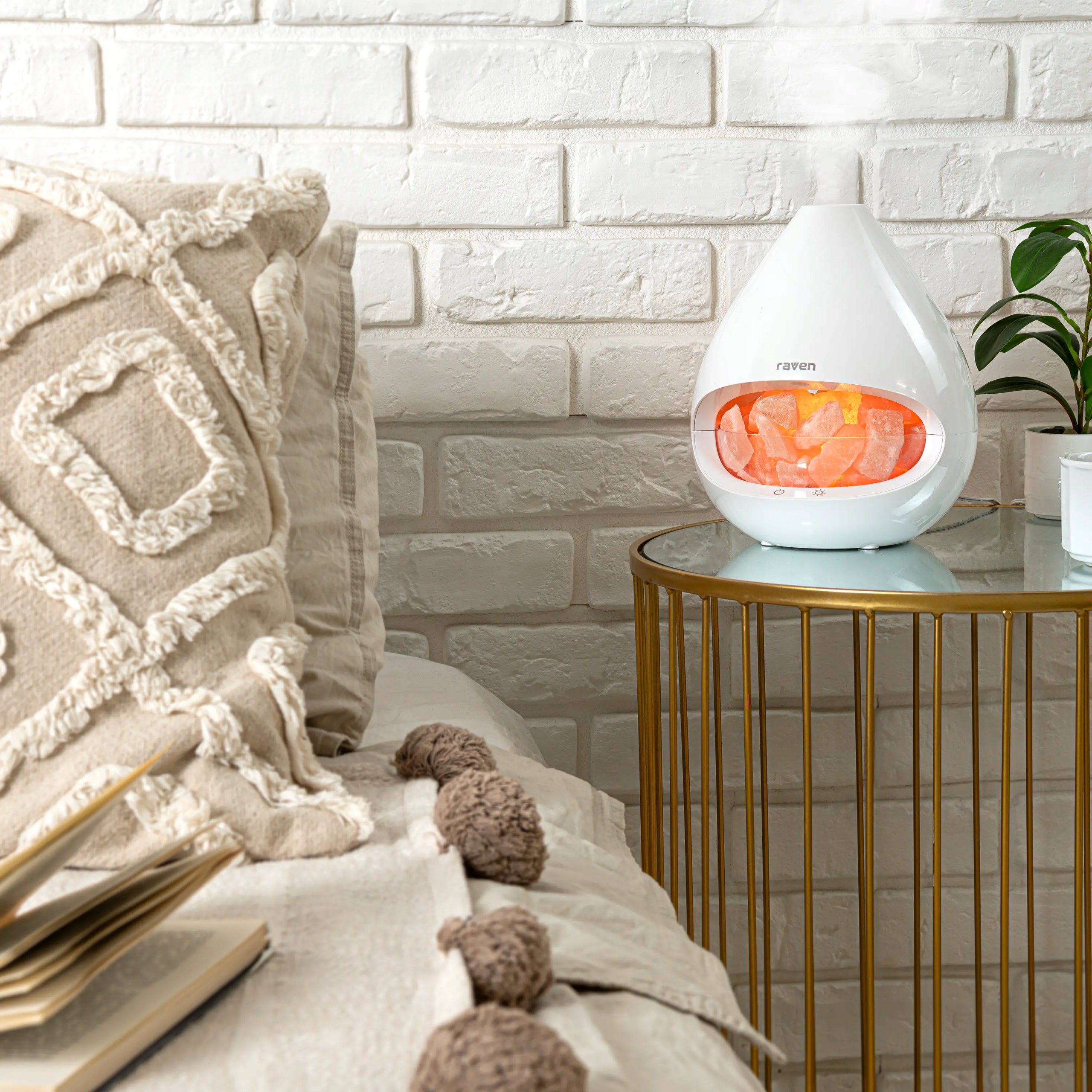 Humidifier Aromatizer Salt Lamp RAVEN ENA004 15m2 20W 150ml White Dominant color white