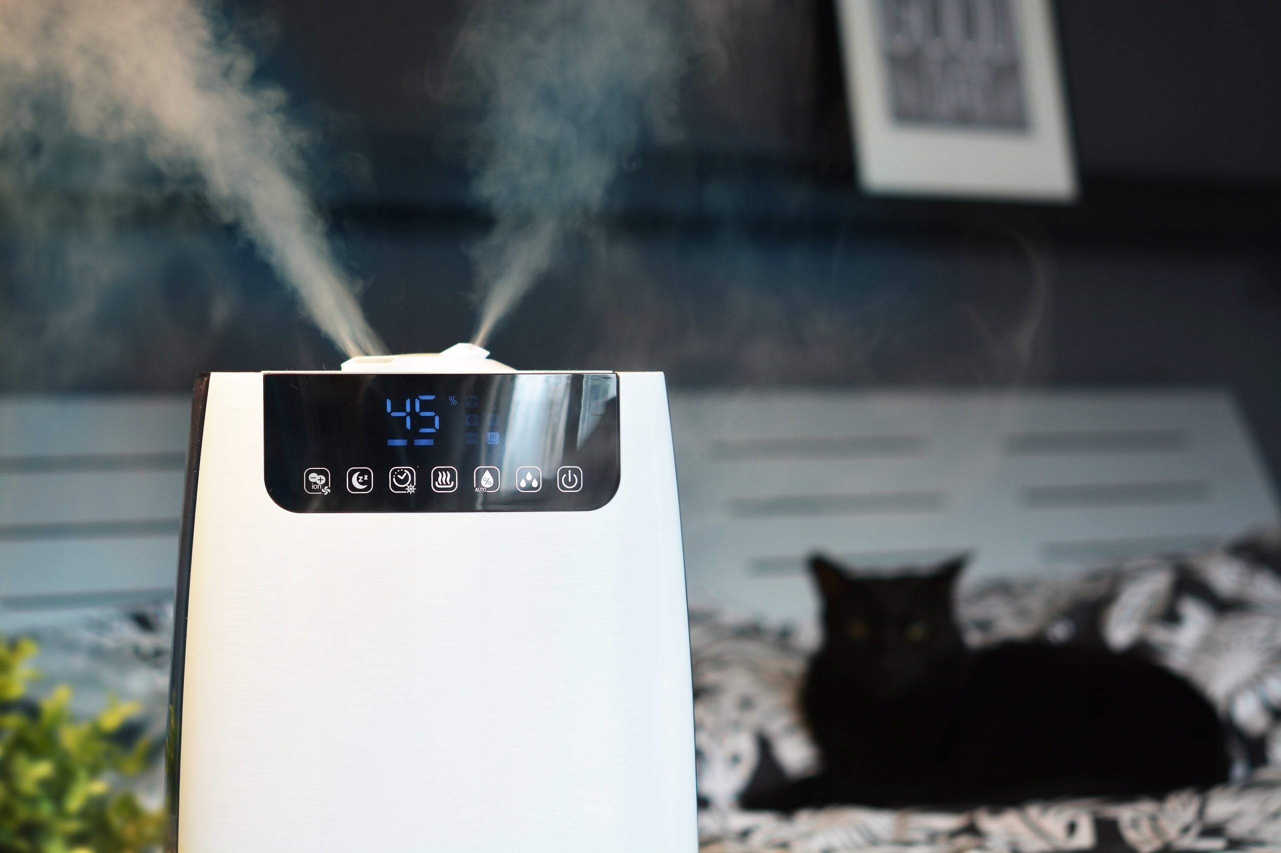 Humidifier Blaupunkt AHS802 with HEPA UV purification function LED display Dominant color white