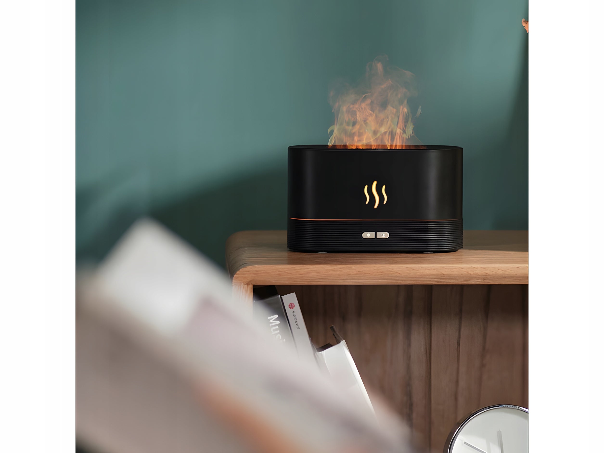 Humidifier Diffuser for Essential Oils Aromatherapy Fireplace Black Brand no brand