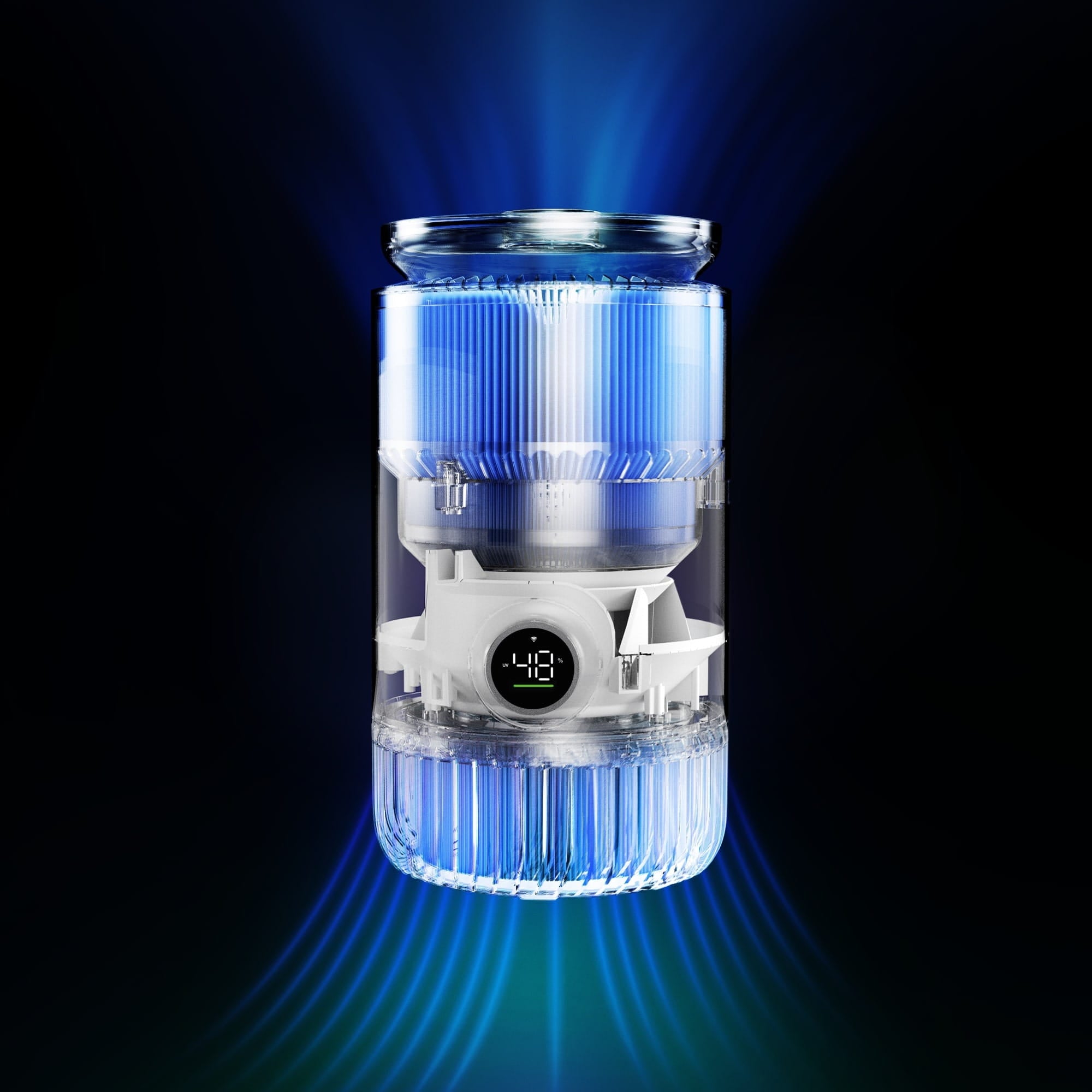 Humidifier with air purifier CLOFTE DUO 400 440ml/h 55m2 + UV lamp Type evaporative humidifier