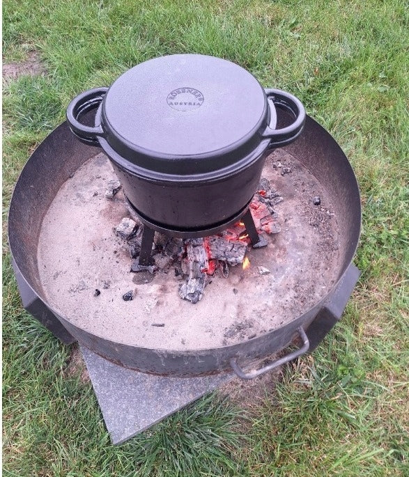Hunting BOILER 10 L ENAMELLED FIRE PIT PAN Grill Enamel Packaging status original