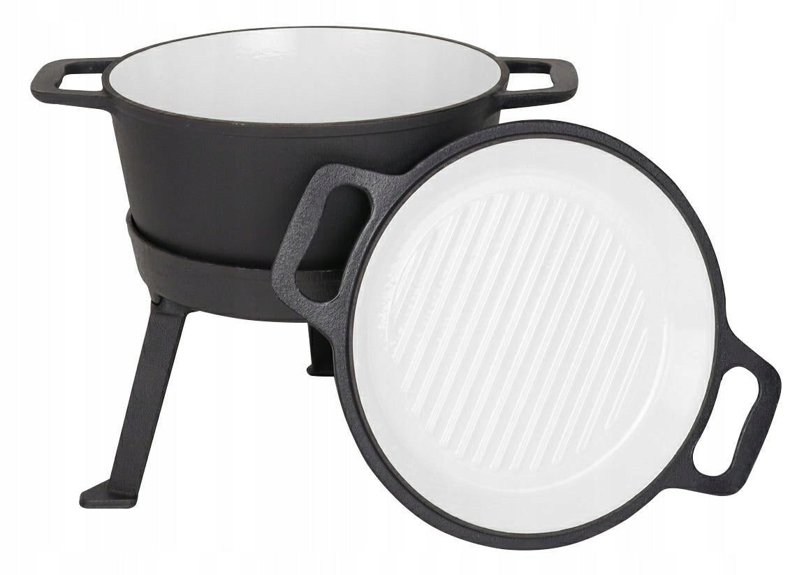Hunting BOILER 5 L ENAMELLED FIREPLACE Pot PAN Grill Enamel Packaging status original