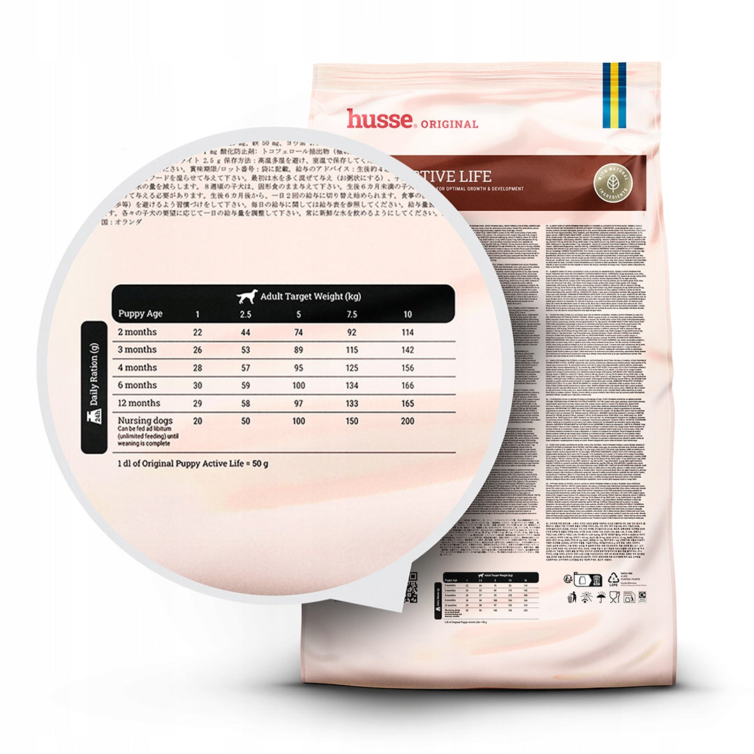 Husse Puppy Active Life (d. Valp Mini), dry food, puppies of small breeds Manufacturer code 7350049323749