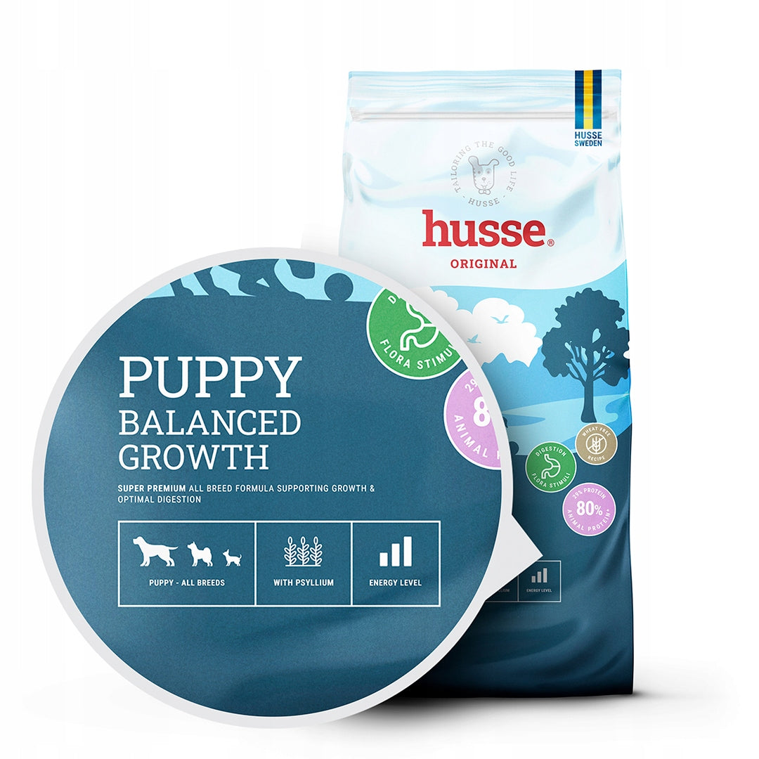 Husse Puppy Balanced Growth (d.Valp Plus) 12kg, healthy growth for puppies Packaging status original