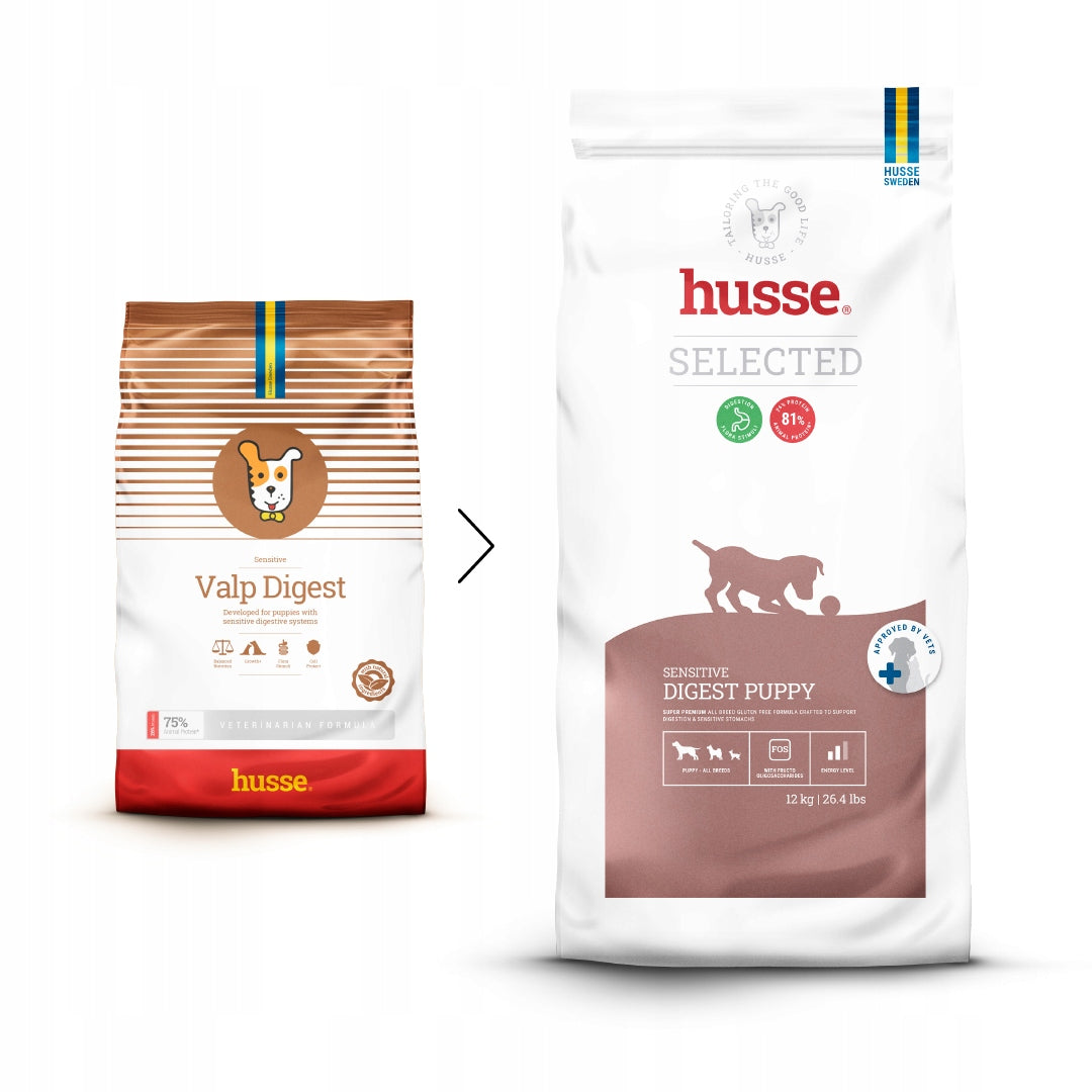 Husse Sensitive Digest Puppy (d. Valp Digest), 7 kg, puppies, allergies Packaging status original