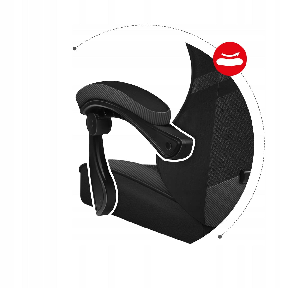 Huzaro Force 4.4 carbon gaming chair Furniture width 50 cm