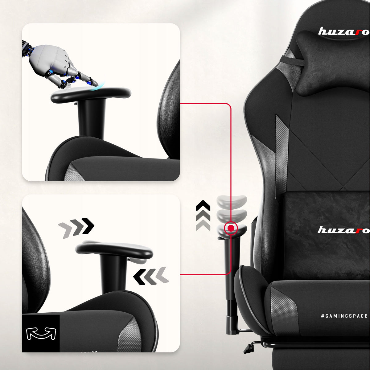 Huzaro Force 5.7 Black swivel chair Brand Huzaro