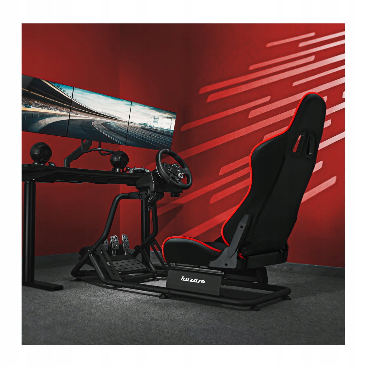 Huzaro GAMING COCKPIT up to 120kg Speed 6.0 for SIMRACING Furniture width 56 cm