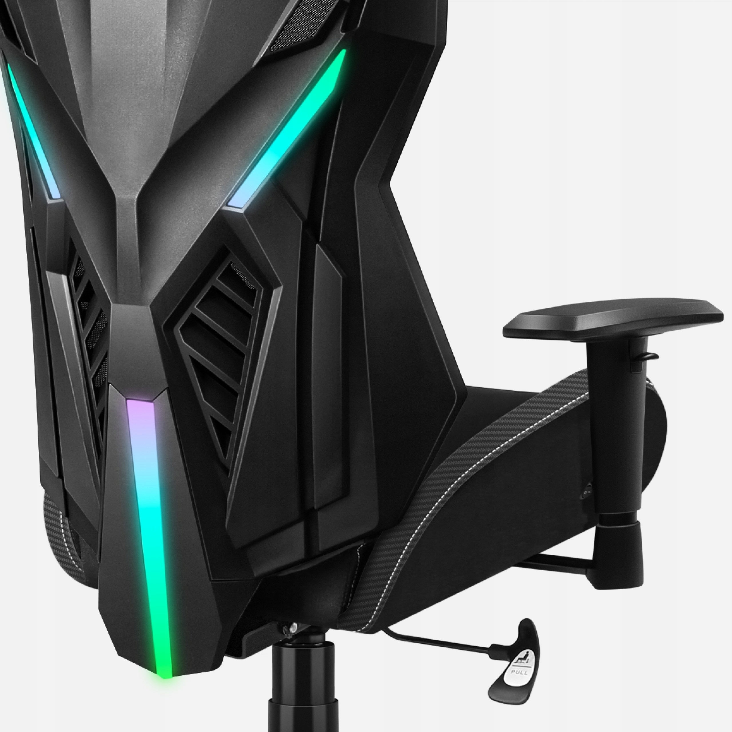 Huzaro Gaming chair ventilated Combat 7.6 RGB Black Furniture depth 58 cm