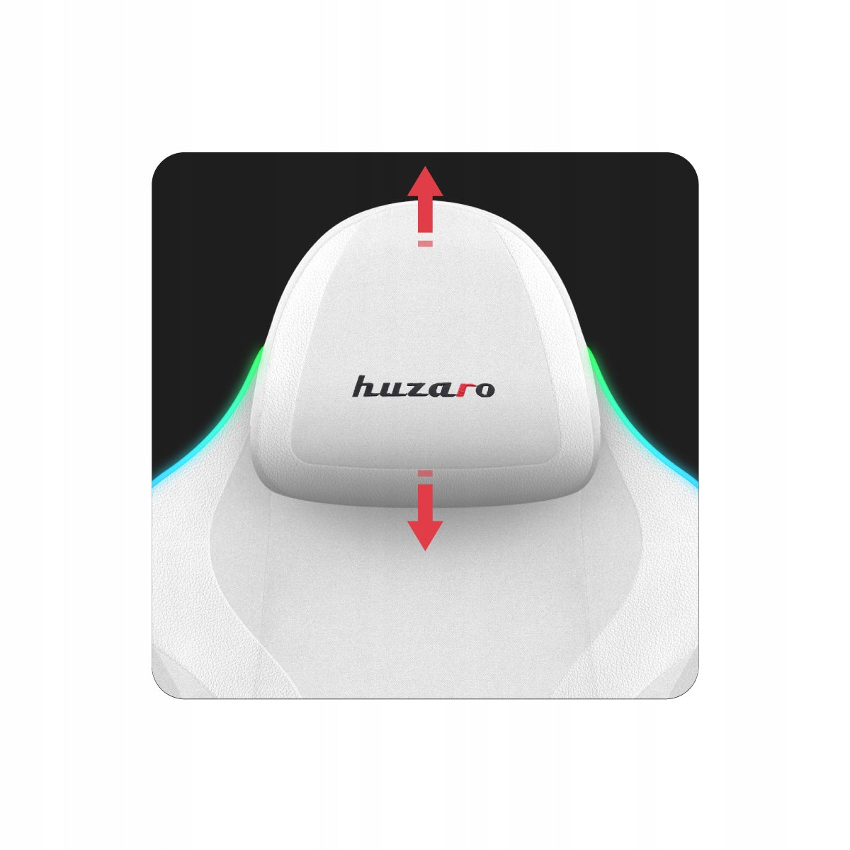 Huzaro LED office swivel GAMING CHAIR FORCE 4.6 RGB White Furniture width 64 cm