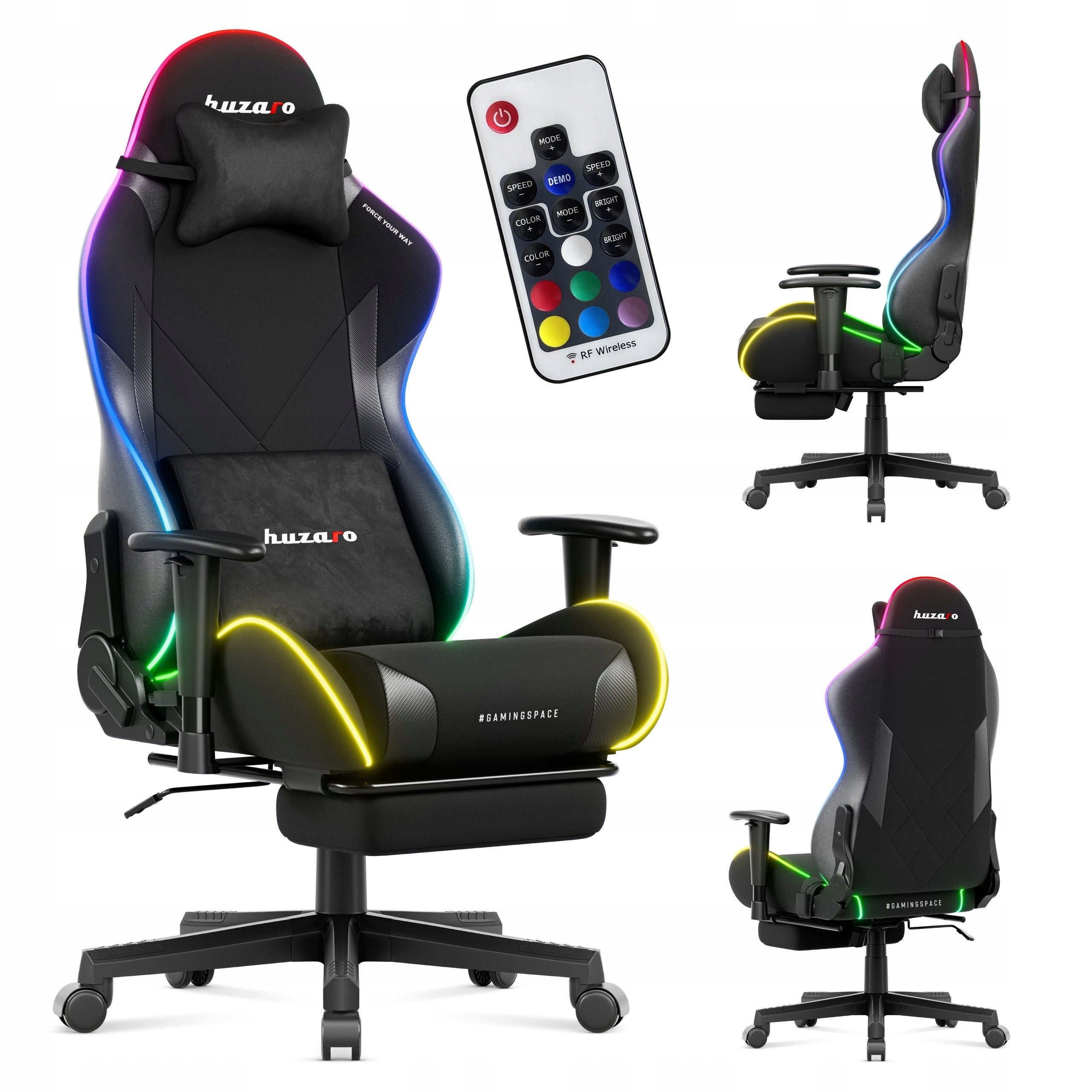 Huzaro Office Gaming Swivel Chair with Footrest Force 5.7 RGB