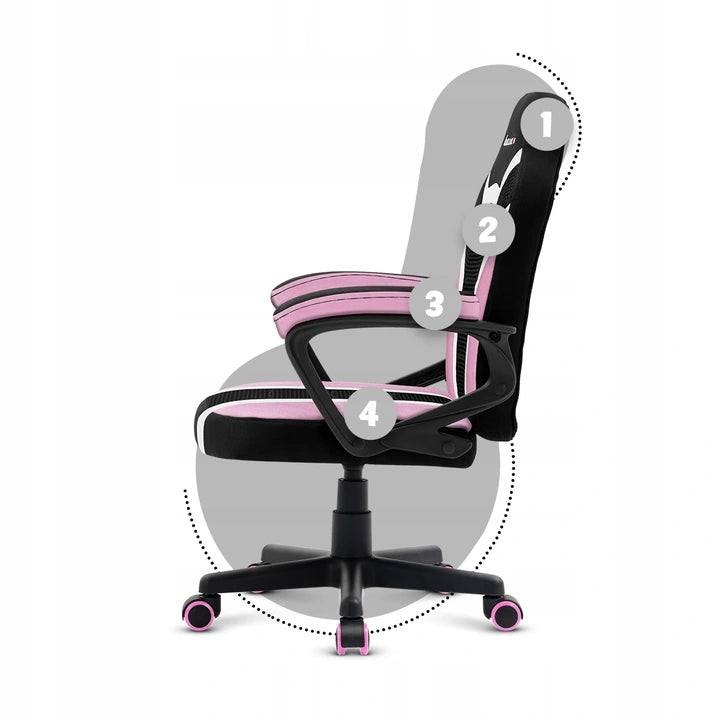 Huzaro Ranger Mesh 1.0 PINK SWIVEL GAMING CHAIR for children Model Ranger 1.0