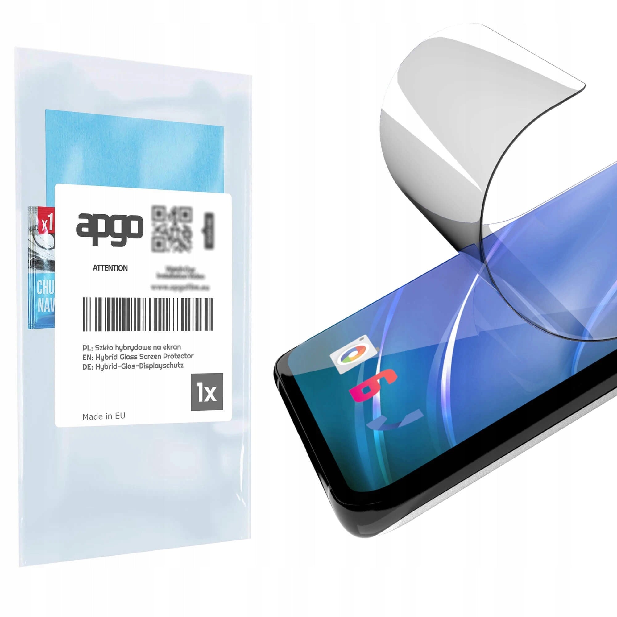 Hybrid glass for FlySky Elysium EL18, tempered replacement, flexible Packaging status original