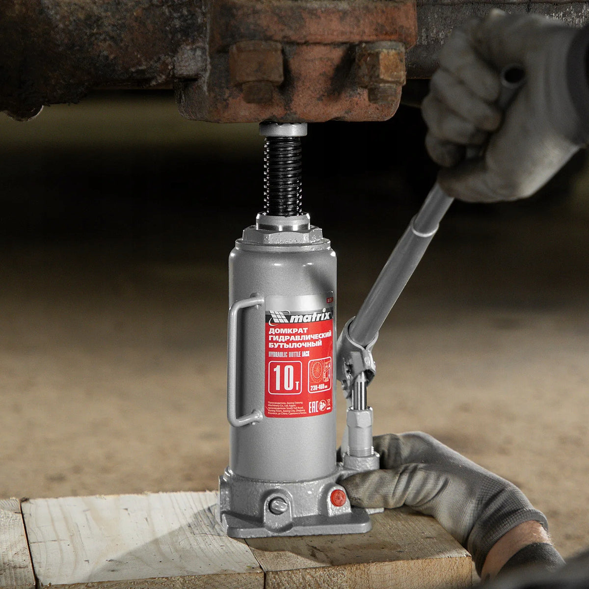 Hydraulic Bollard Lift Car Lever 10 Tons - MTX Minimum lifting height 100 mm