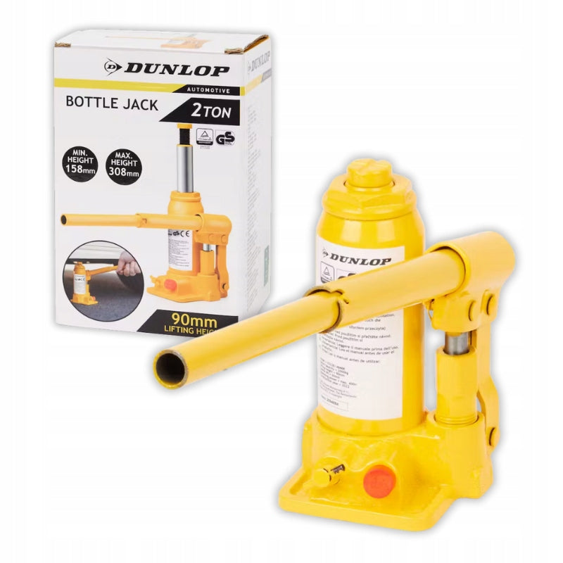 Hydraulic Bottle Lift Lever Load Capacity 2 Tons 158-308 mm DUNLOP