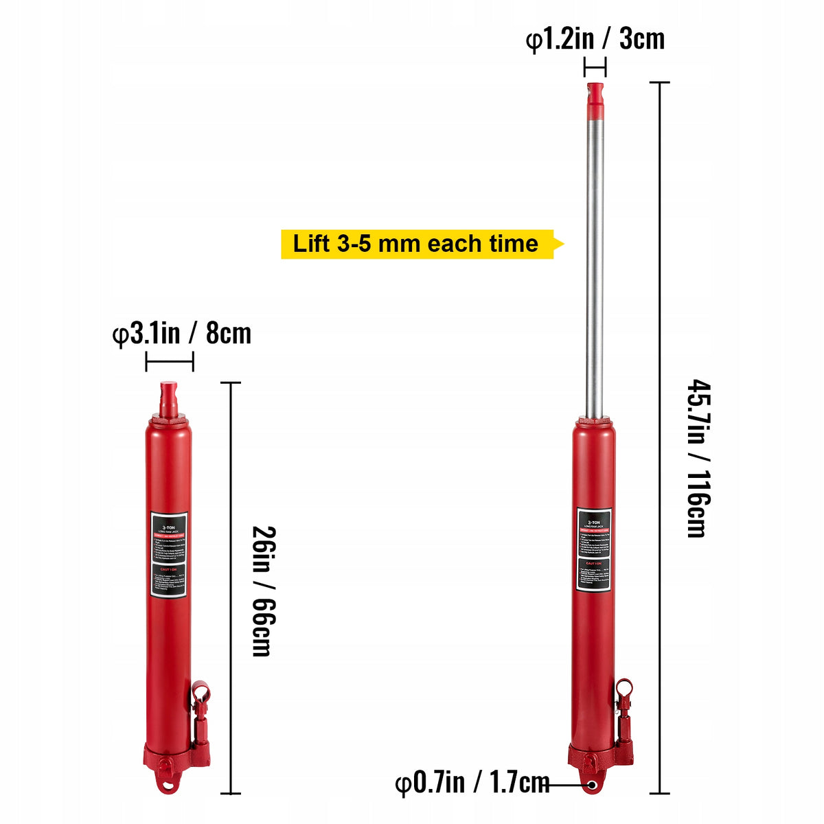 Hydraulic Cylinder 116CM Load Capacity 3T Working Platform With Lift Minimum lifting height 660 mm