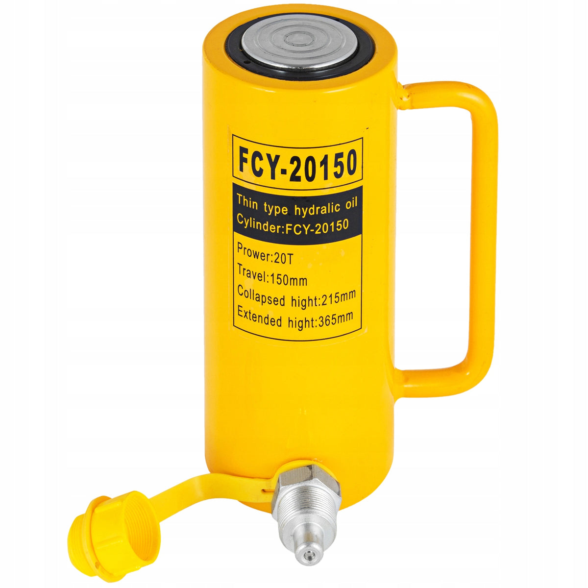 Hydraulic Cylinder Jack 20 Ton 6 Inch Stroke Single Acting with Connector Minimum lifting height 210 mm