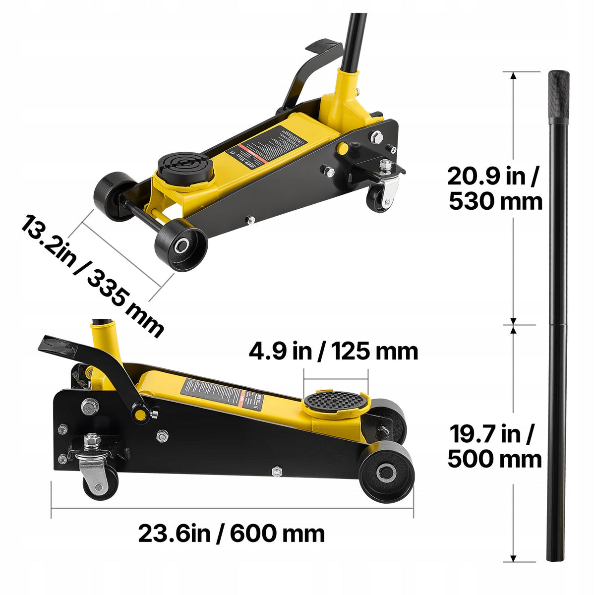 Hydraulic Lift Load Capacity 3T With Single Piston Pump And Pedal No Maximum lifting height 350 mm