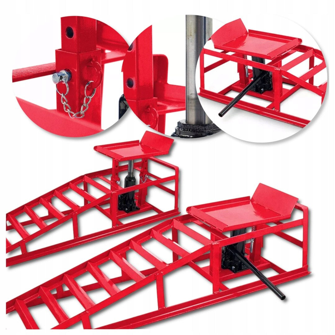 Hydraulic Ramps 2x 2000kg Lift Auto Adjustable Workshop Service Manufacturer code rampa 3206 najazd samochód do warsztatu mocne
