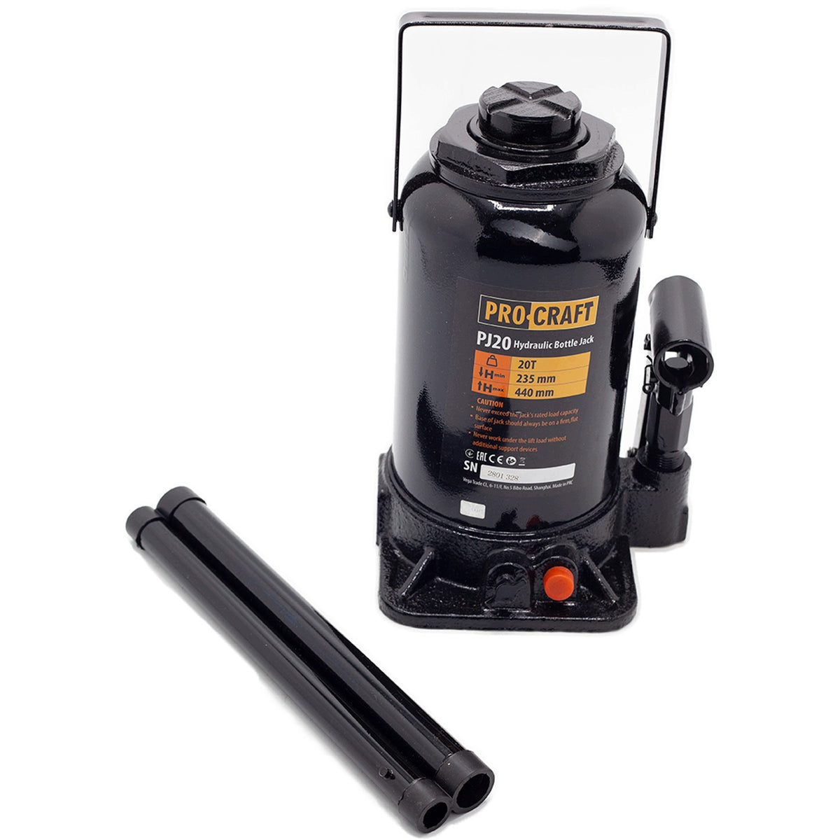 Hydraulic bollard lift Procraft PJ20 Manufacturer code PJ20