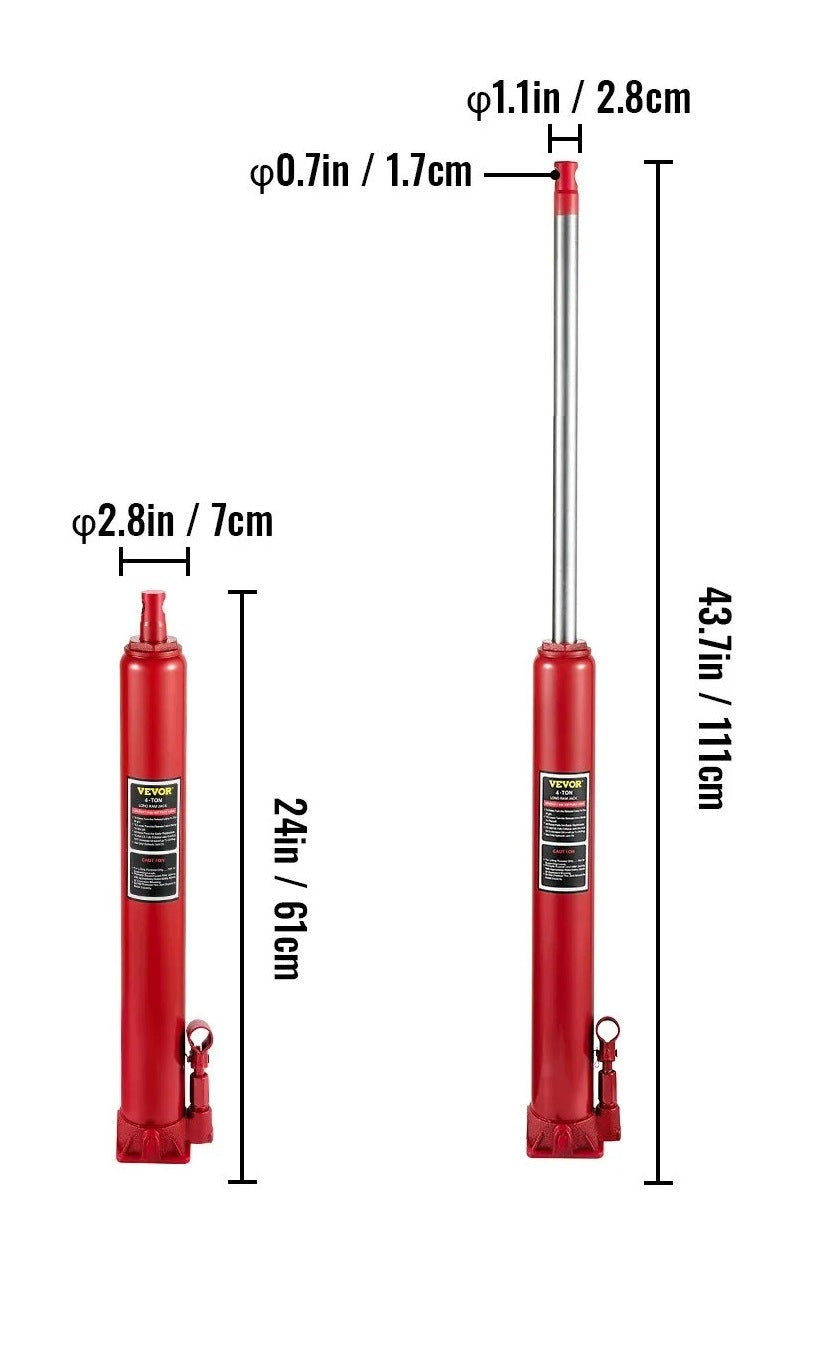 Hydraulic bottle lift 4 t strong construction long actuator Brand no brand