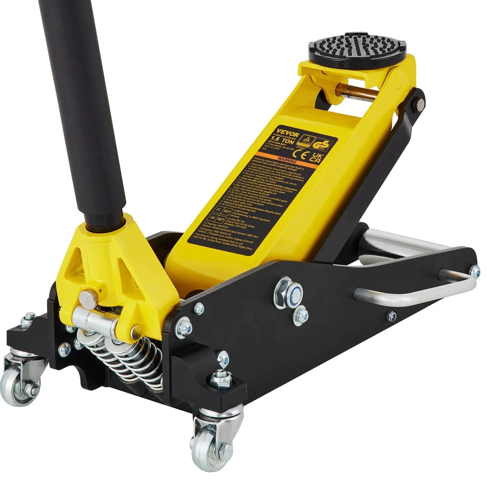 Hydraulic car lift 1,5 t yellow strong 80 - 365 mm steel