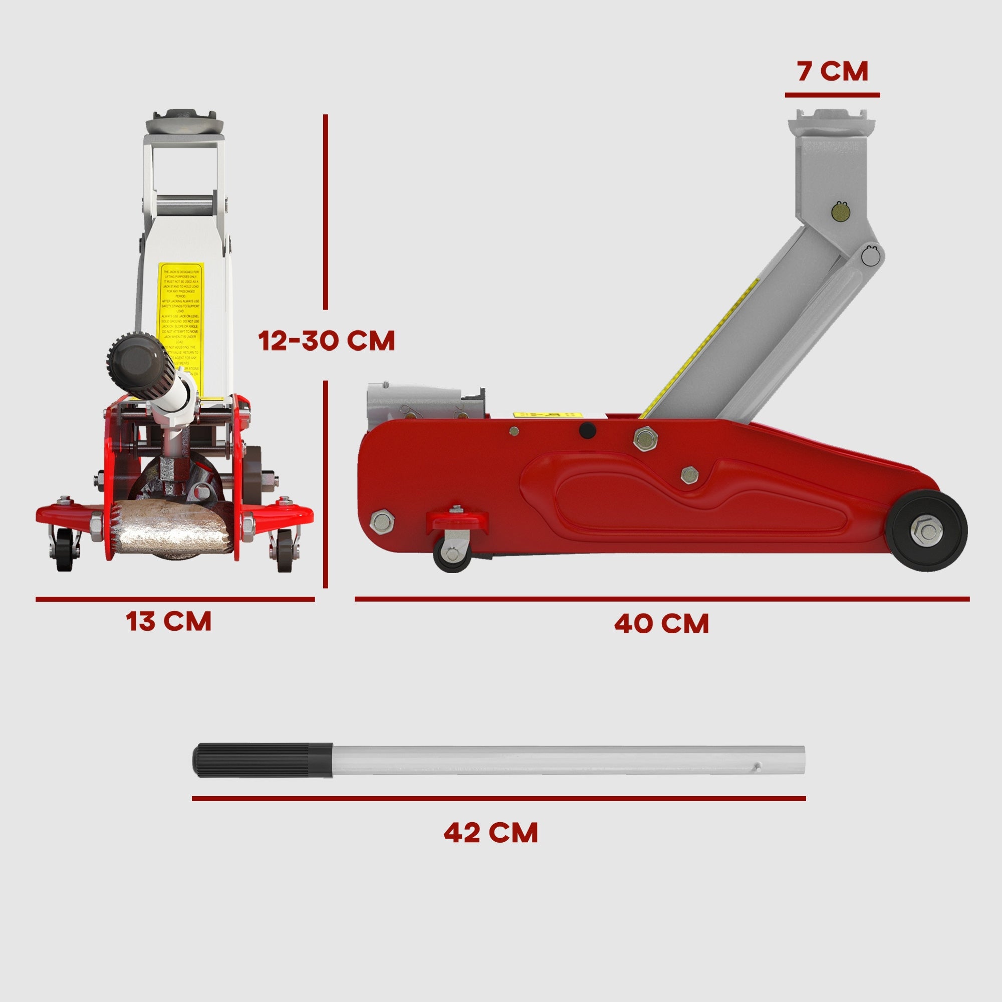 Hydraulic car lift HOMCOM 2t with overload protection Manufacturer code C20-056V00RD