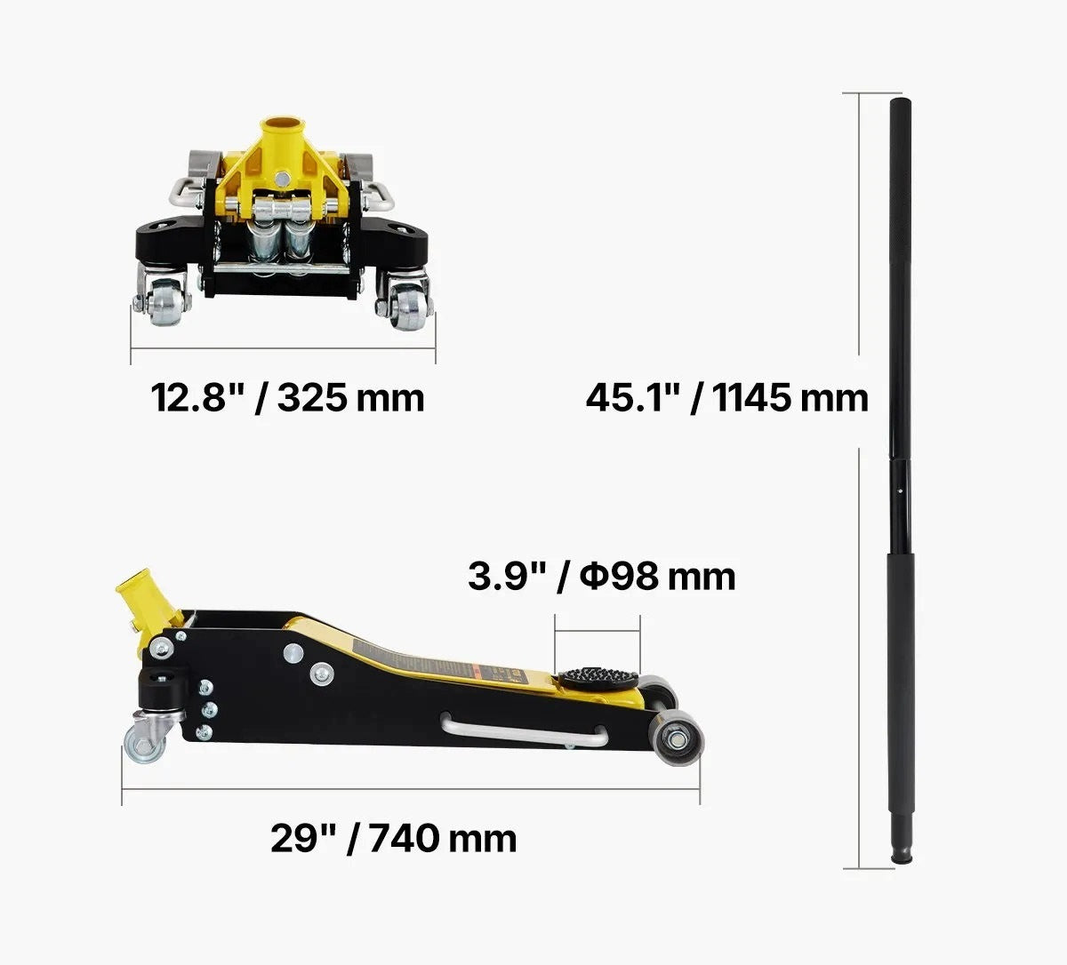 Hydraulic car lift max 3 t premium 90 - 500 mm workshop Brand no brand