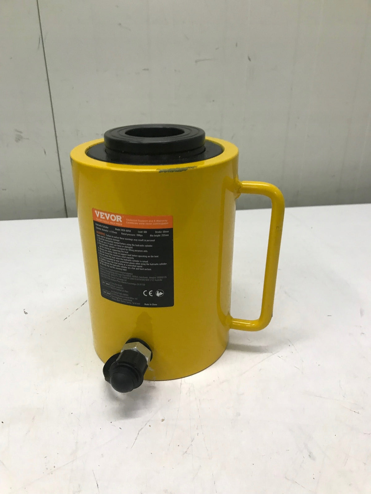 Hydraulic cylinder 60T 2-inch Vevor (60T 5.1 cm empty) Manufacturer code QJD60T50M