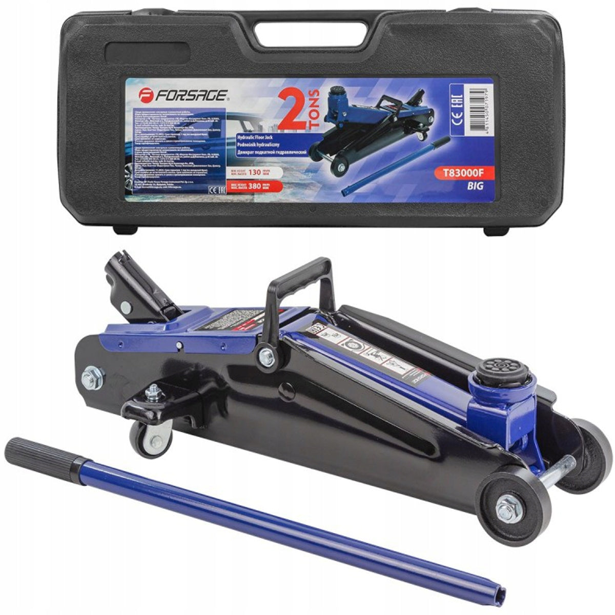 Hydraulic jack 2T frog suitcase