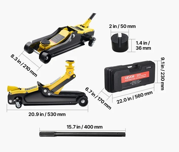 Hydraulic lift 2,5 t low profile strong steel adapter 85 320 mm Brand no brand